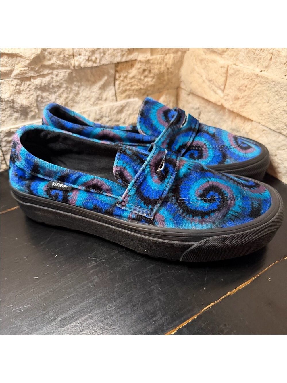 Vans Tie-dye Penny Loafer Velvet style 53 Era Old Skool Women’s 6.5/Men’s 5 Shoe